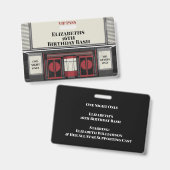 Movie Star Birthday Bash VIP Pass Badge (Voor- en achterkant)
