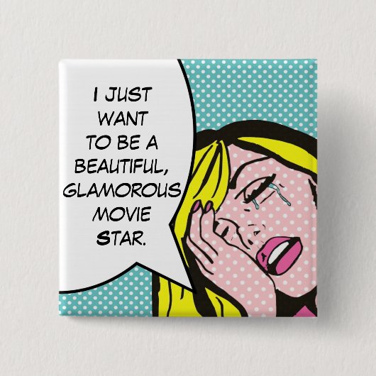 Movie Star Pop Art Button (Voorkant)