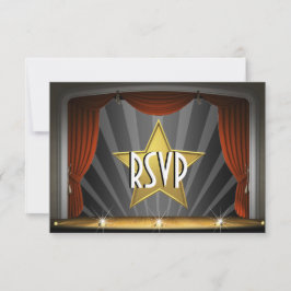 Movie Star Sweet Sixteen RSVP Kaartje