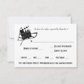 Movie thème Mariage réponse et carte de repas (Dos)