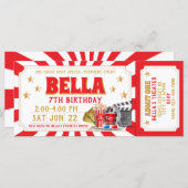 Movie Ticket Birthday Uitnodiging (Voorkant / Achterkant)