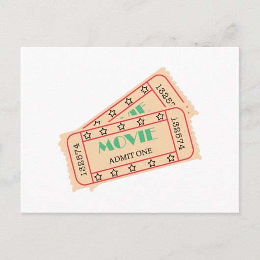 Movie Ticket Briefkaart (Voorkant)