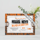 Movie Ticket Halloween Horror Kaart (Staand voorkant)