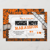 Movie Ticket Halloween Horror Kaart (Voorkant / Achterkant)