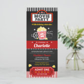 Movie Ticket Invite, Movie Night Invitation (Staand voorkant)