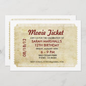 Movie Ticket Kaart (Voorkant / Achterkant)