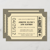 Movie Ticket Kaart (Voorkant / Achterkant)