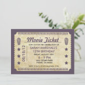 Movie Ticket Kaart (Staand voorkant)