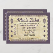 Movie Ticket Kaart (Voorkant / Achterkant)