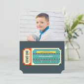 Movie Ticket Photo Invitation Kaart (Staand voorkant)