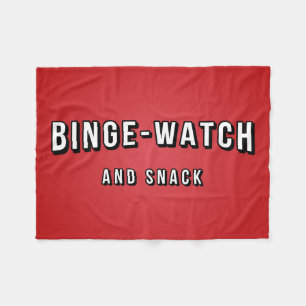 Movie Tv Night Binge Watch en Snack Blanket Fleece Deken