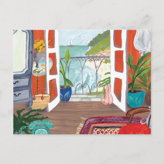 MOVING AANKONDIGING Aangepaste nieuwe adres Waterv Briefkaart (Voorkant)