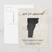 Moving aankondiging, deelstaat Vermont Uitnodiging Briefkaart (Voorkant / Achterkant)