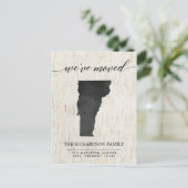 Moving aankondiging, deelstaat Vermont Uitnodiging Briefkaart (Staand voorkant)