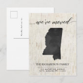 Moving aankondiging, Mississippi State rustic Uitnodiging Briefkaart (Voorkant / Achterkant)