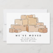 Moving Boxes Illustration We've Moved Moving Aankondiging (Voorkant)