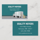 Moving Company, Carte de visite (Devant / Derrière)