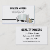 Moving Company, Carte de visite (Devant / Derrière)
