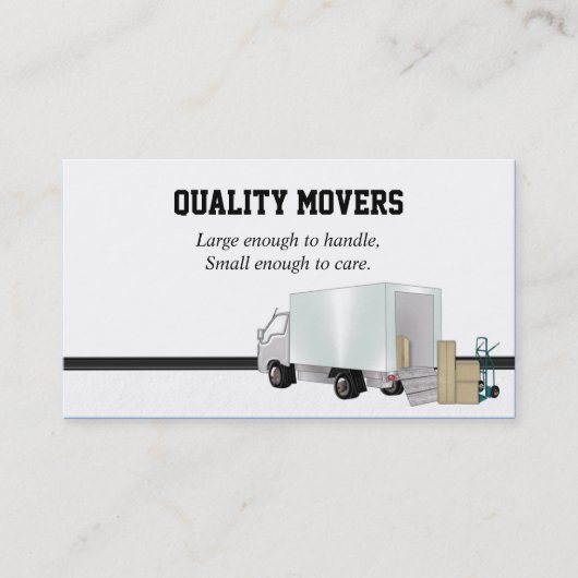 Moving Company, Carte de visite (Devant)