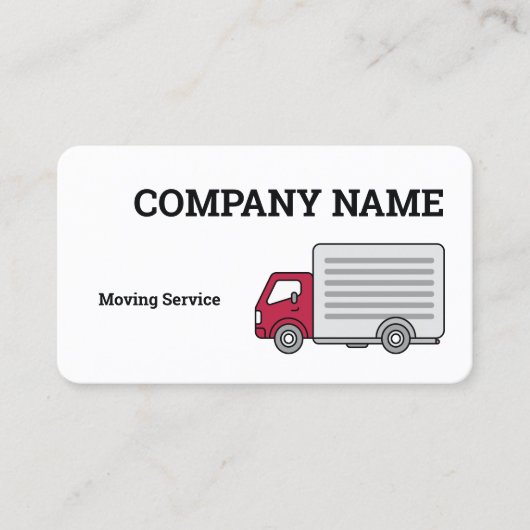 Moving Company Carte de visite de transport (Devant)