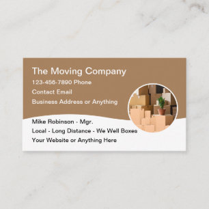 Moving Company Simple Cartes de visite modernes