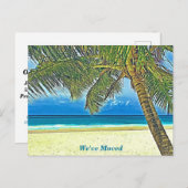 Moving Faire-part belle plage Carte postale (Devant / Derrière)