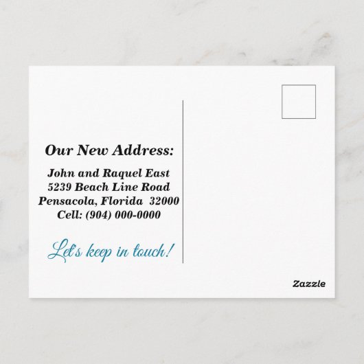 Moving Faire-part belle plage Carte postale (Dos)