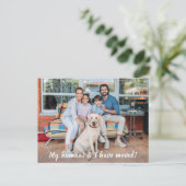 Moving Faire-part Chien Personnalisé Photo Animaux (Debout devant)