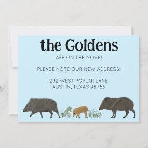 MOVING FAIRE-PART Javelina Famille Sud-Ouest