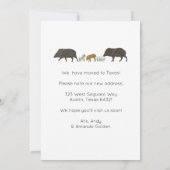 MOVING FAIRE-PART Javelina Family Carte Sud-Ouest (Dos)