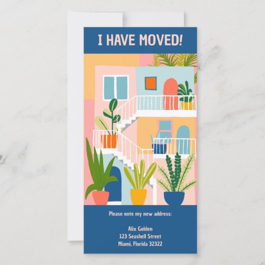 Moving Faire-part Nouveau Appartement Carte sans a (Devant)