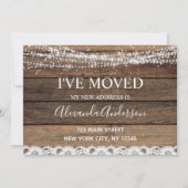 Moving Faire-part Rustic Farmhouse Wood (Devant)