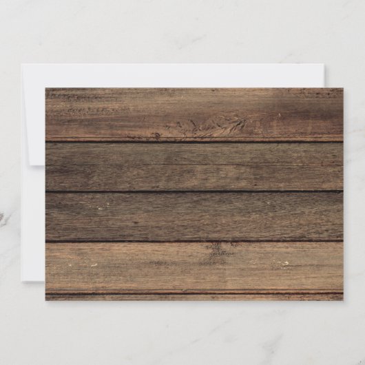 Moving Faire-part Rustic Sunflower Wood (Dos)