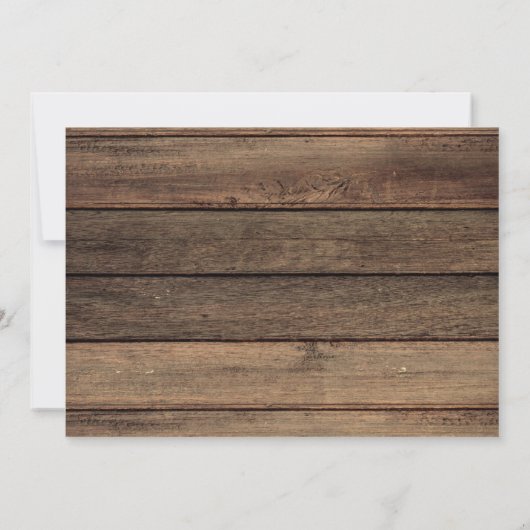 Moving Faire-part Rustic Sunflower Wood (Dos)