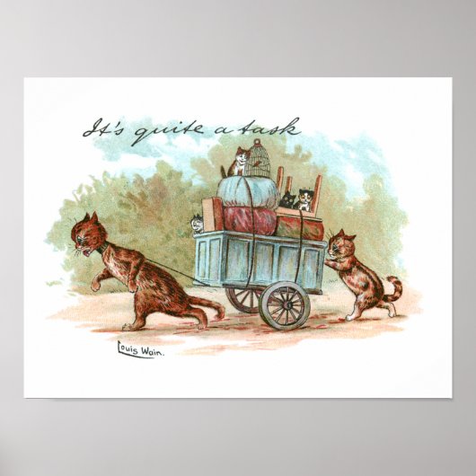 Moving House Louis Wain Poster (Voorkant)