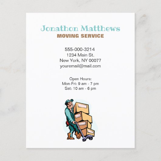 Moving Service Company Service Business Flyer (Voorkant)