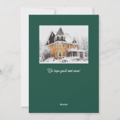 Moving Sleds Winter Snowman Moving Faire-part (Dos)