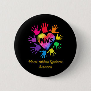 Mowat Wilson Syndroom Bewustzijn Handen Gift Ronde Button 5,7 Cm
