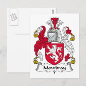 Mowbray Family Crest Briefkaart (Voorkant / Achterkant)