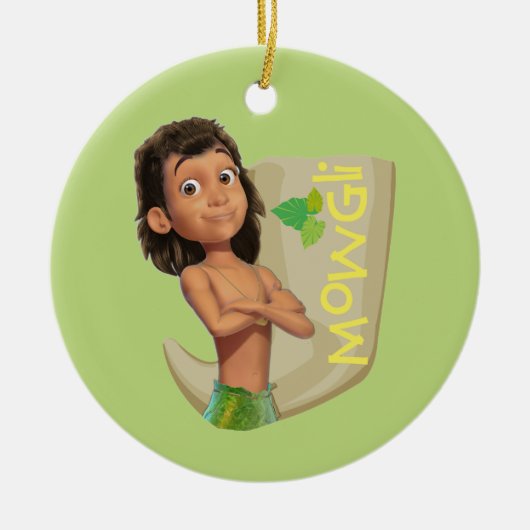 Mowgli 1 keramisch ornament (Voorkant)