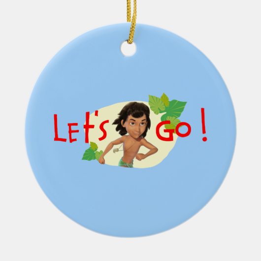 Mowgli 2 keramisch ornament (Voorkant)