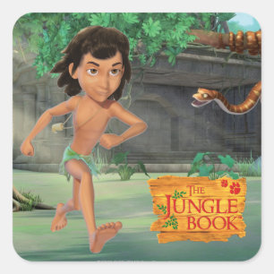 Mowgli 3 vierkante sticker