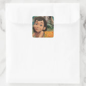 Mowgli 4 vierkante sticker (Tas)