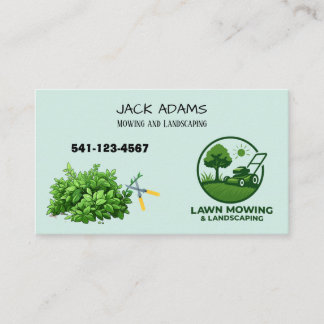 Mowing and Landscaping Business Card Visitekaartje