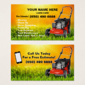 Mowing Service Business Card Lawn Care (Devant & derrière)