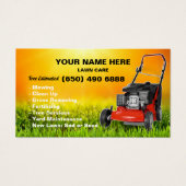 Mowing Service Business Card Lawn Care (Devant)