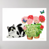 Moxie Cat en Butterflies Print (Voorkant)