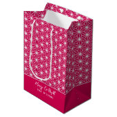 Moyen 麻 葉 の | Sac cadeau motif ASANOHA Japanese Kimono (Devant Angle)