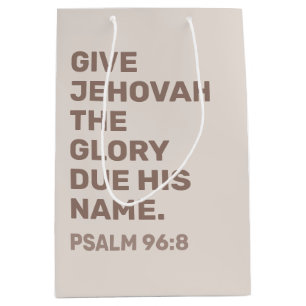 Moyen 2025 Année Sac Texte - Psaume 96:8 Sac cadeau JW
