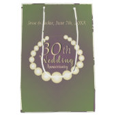 Moyen 30e/12e Sac cadeau pour Mariage Pearl Anniversaire (Dos)